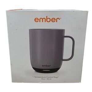 Ember Temperature Controlled Mug 2 Gray 14oz Coffee Tea Cocoa